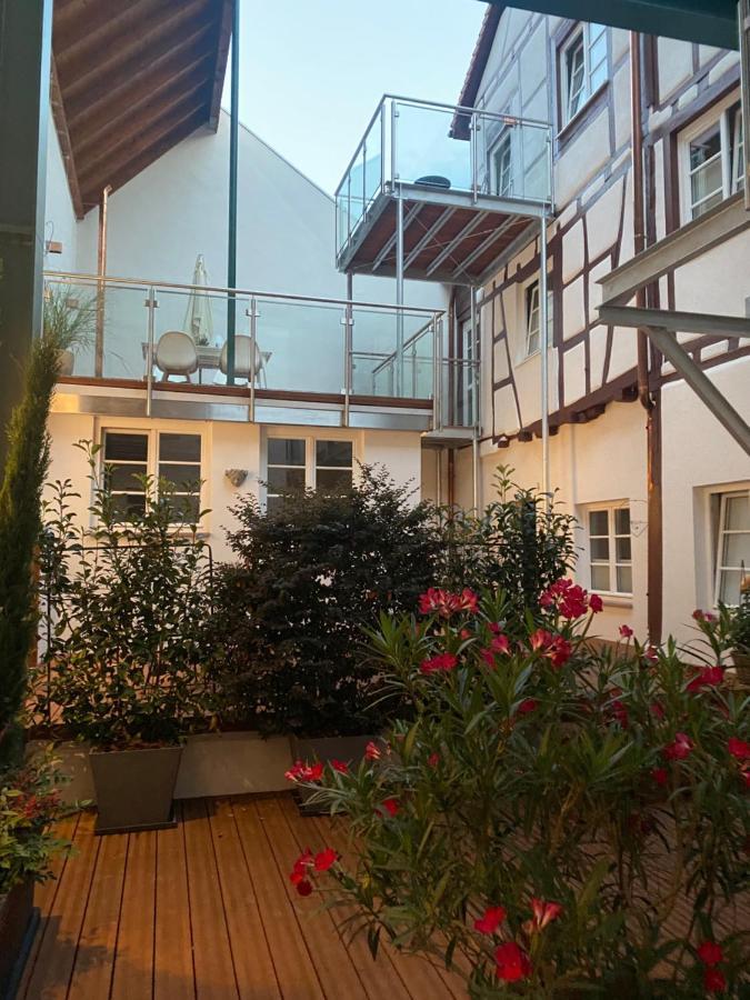 Das Schiefe Haus- Wohnung "Nibelungen" Heppenheim  Luaran gambar